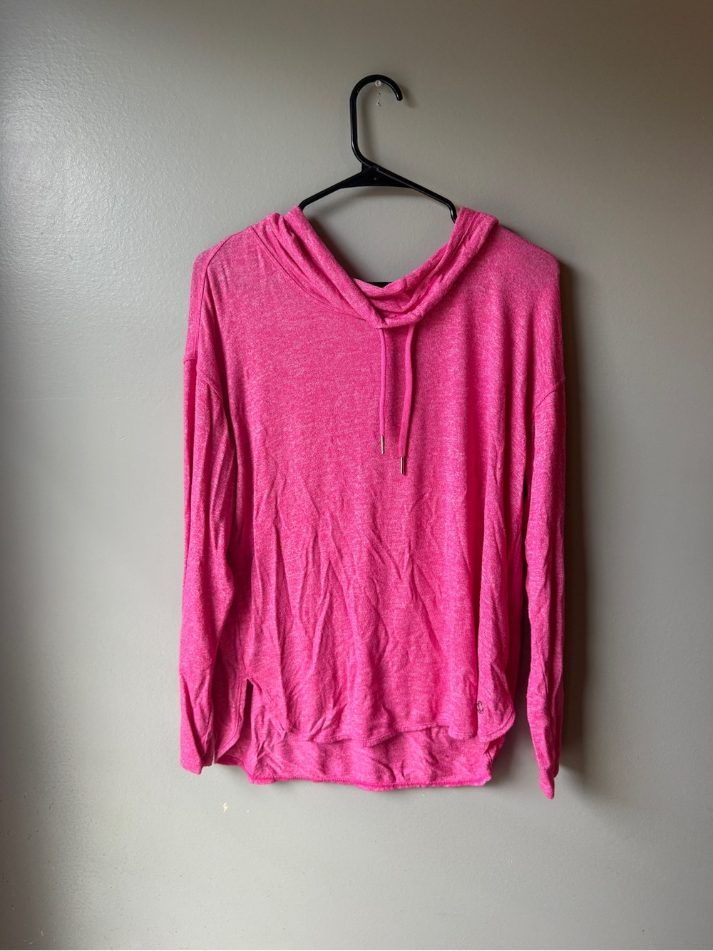 Calvin Klein Pink Cowl Neck Lightweight Hoodie Medium
